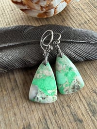 Image 8 of Sterling Silver and Variscite earrings. N63