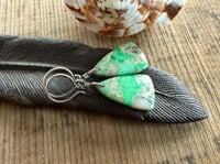 Image 9 of Sterling Silver and Variscite earrings. N63