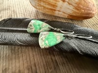 Image 11 of Sterling Silver and Variscite earrings. N63