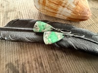 Image 23 of Sterling Silver and Variscite earrings. N63