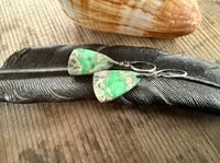 Image 12 of Sterling Silver and Variscite earrings. N63