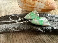 Image 14 of Sterling Silver and Variscite earrings. N63