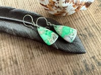 Image 18 of Sterling Silver and Variscite earrings. N63