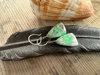 Image 3 of Sterling Silver and Variscite earrings. N63
