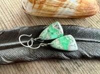 Image 24 of Sterling Silver and Variscite earrings. N63