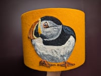 Image 1 of Needle Felt Puffin Lampshade 