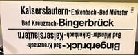 Image 4 of Vintage (ca. 1960s) German (Pirmasens) Train Destination Sign - Metal