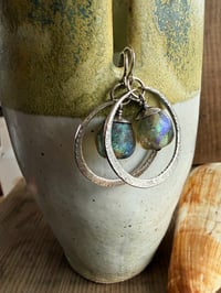 Image 17 of Sterling silver Basha bead hoops earrings/ n63