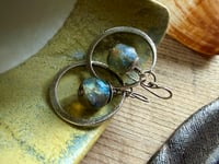 Image 25 of Sterling silver Basha bead hoops earrings/ n63