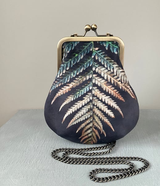 Image of Fern, crossbody velvet bag with crossbody strap - fits phone
