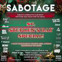 Sabotage Club - St. Stephen's Day Special - Friday, December 26th!