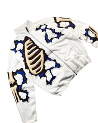 Image 2 of Re-worked One of Kind Fractured 3D Bones Jacket Size XL