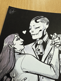 Image 2 of Inktober 2025 "Skeletal" A5 Art Print