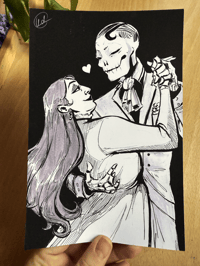 Image 3 of Inktober 2025 "Skeletal" A5 Art Print