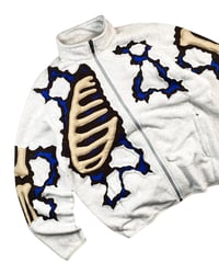Image 6 of Re-worked One of Kind Fractured 3D Bones Jacket Size XL