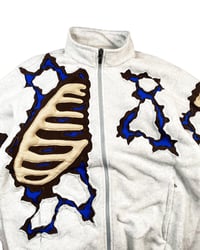 Image 8 of Re-worked One of Kind Fractured 3D Bones Jacket Size XL