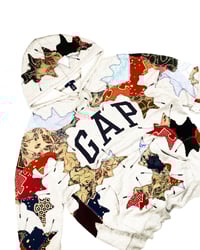 Image 4 of Re-worked One of Kind Batik Patchwork Heritage Hoodie L/XL