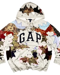 Image 5 of Re-worked One of Kind Batik Patchwork Heritage Hoodie L/XL