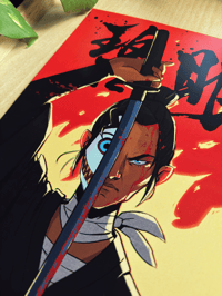 Image 2 of Mizu | Onryō Blue Eye Samurai A4 Art Print