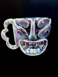 Image 1 of Blue, Red, and Purple Tiki Mug