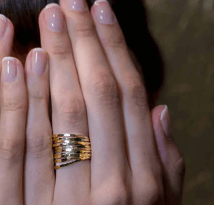 Image of Set de 4 Bagues martelées / Set of 4 fine hammered rings