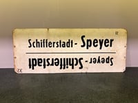 Image 1 of Vintage (ca. 1960s) German (Metal) Train Destination Sign - Speyer
