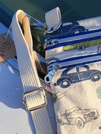 Image 5 of Vintage Vehicle Canvas Two Zip Crossbody Bag 