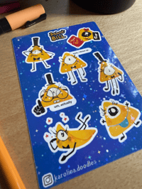 Image 2 of Brainrot Bill Cipher Sticker Sheet 