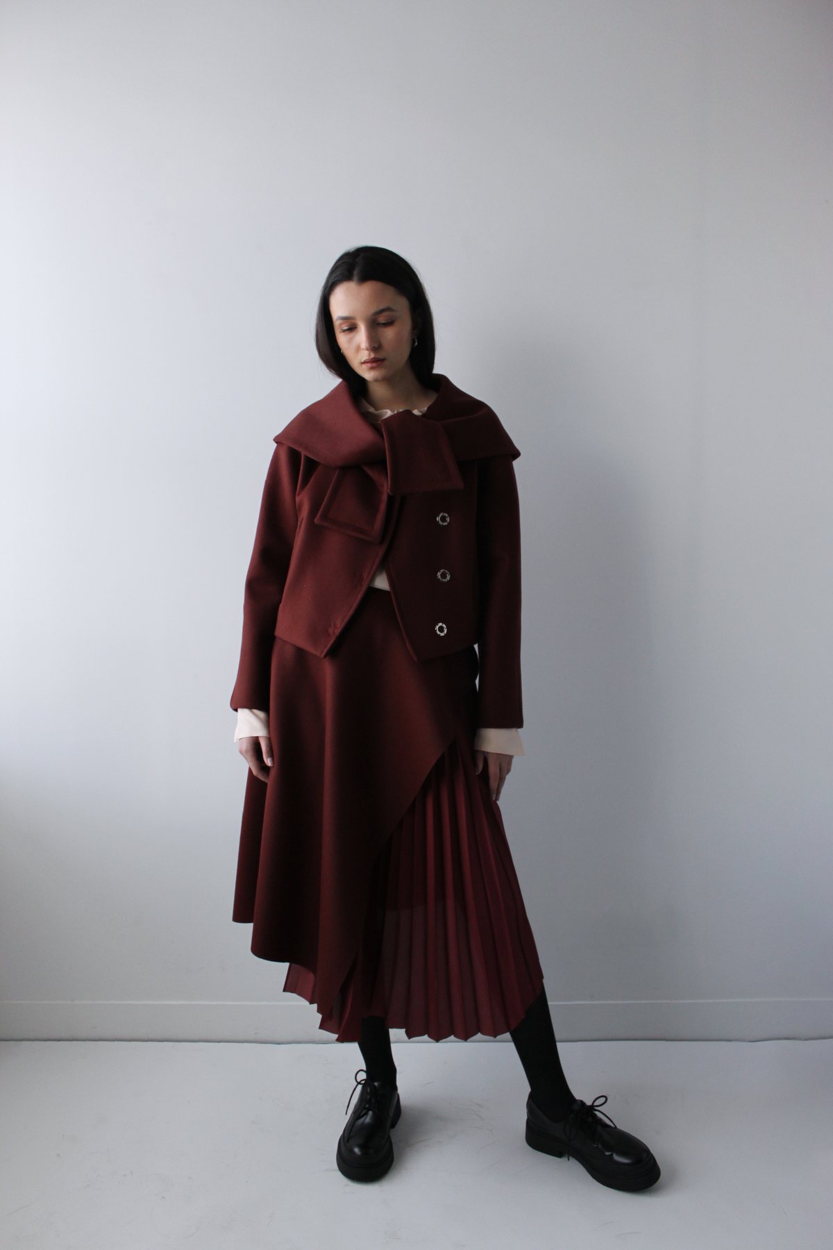 Prototype - Cashmere and wool scarf jacket