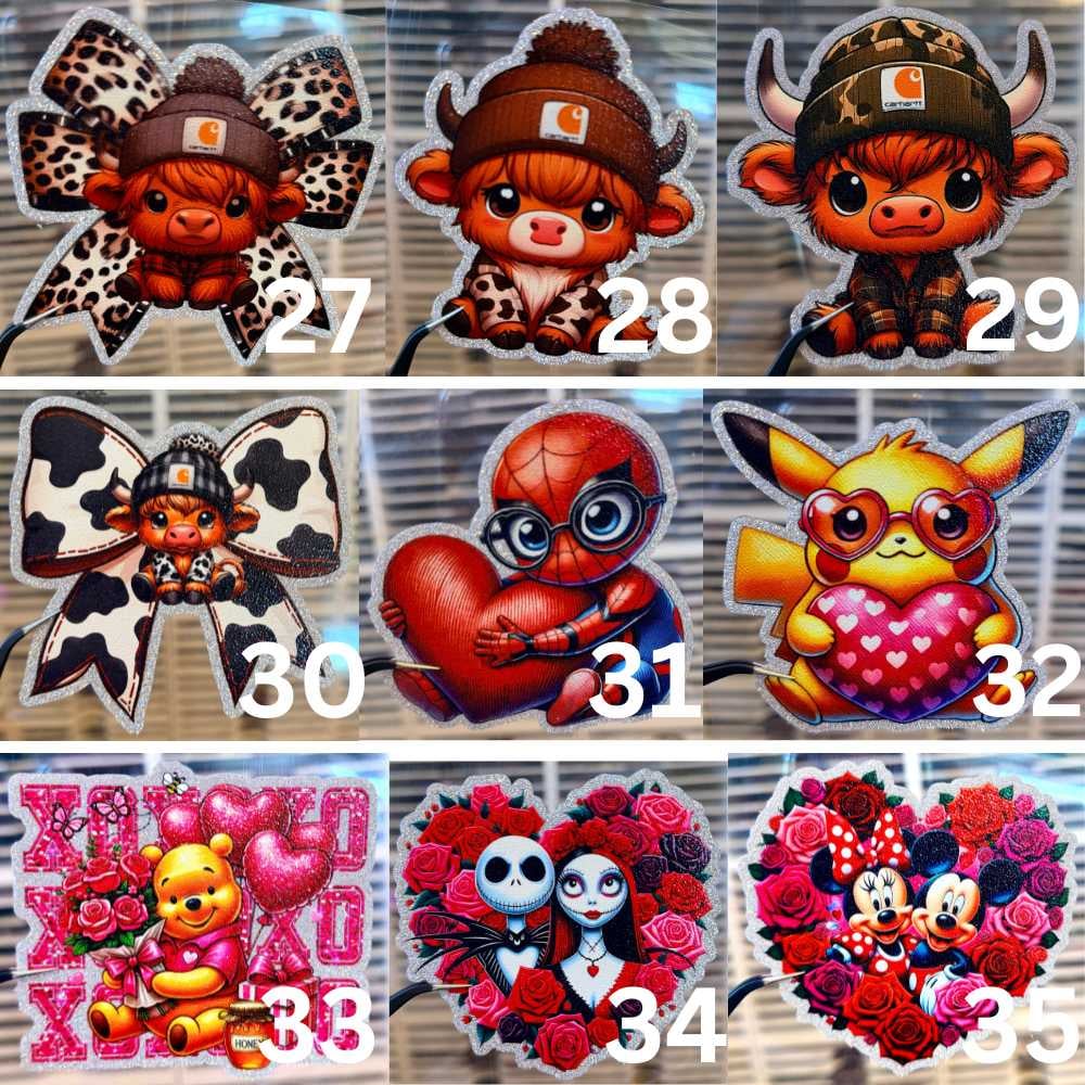 Image of UV DTF Glitter Stickers 3.5"–4" Textured Sparkly Silver Waterproof Durable Decals