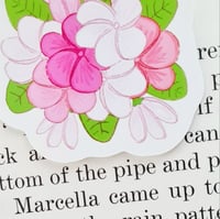 Image 2 of Bright Bouquet Tropical Plumeria Flowers Water Resistant Magnetic Bookmark