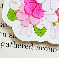 Image 4 of Bright Bouquet Tropical Plumeria Flowers Water Resistant Magnetic Bookmark