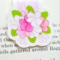 Image 5 of Bright Bouquet Tropical Plumeria Flowers Water Resistant Magnetic Bookmark