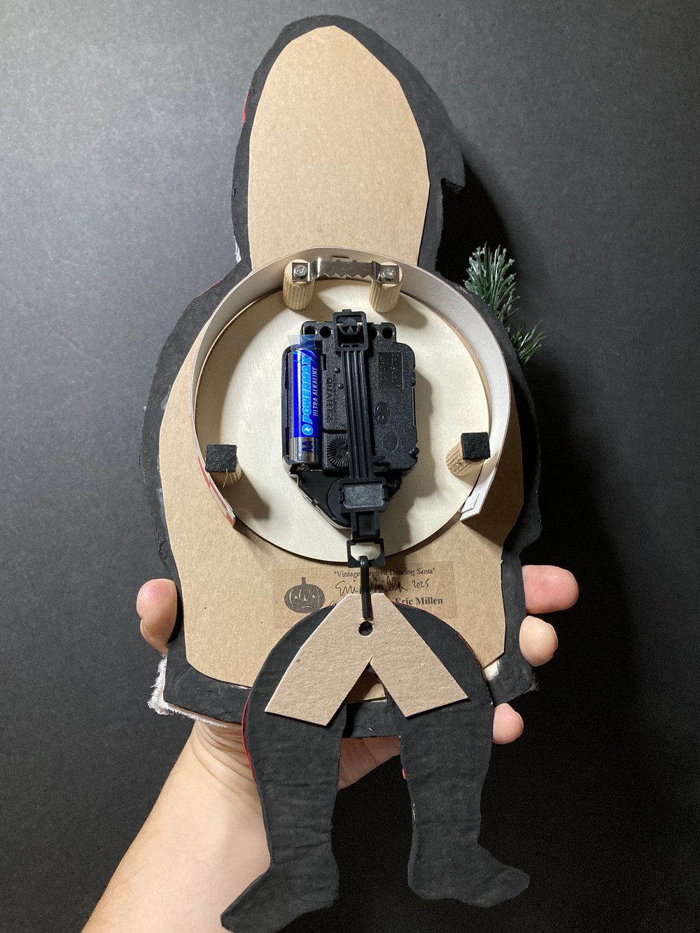 Vintage Inspired Dancing Santa Clock Christmas 