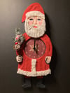 Vintage Inspired Dancing Santa Clock Christmas 