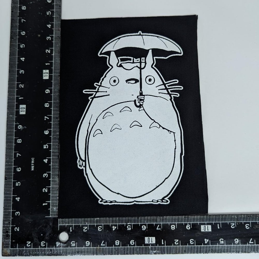 TOTORO canvas sew-on BLACK patch