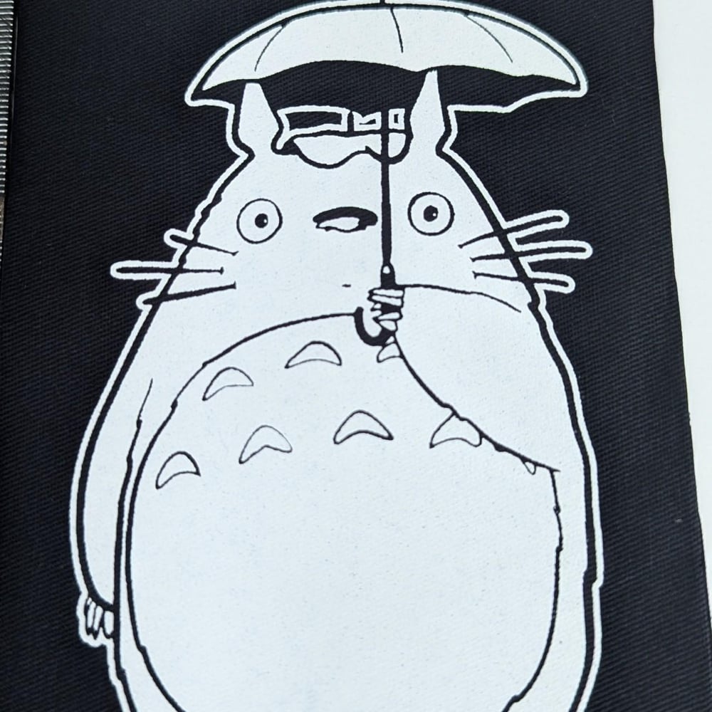 TOTORO canvas sew-on BLACK patch