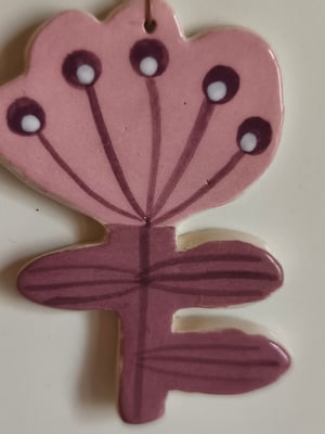 Image of  Mobile petit lapin rose