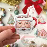 Image 1 of Santa mug sticker 