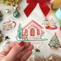 Image 1 of pink putz house sticker