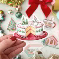 Image 1 of Snowman cake sticker 