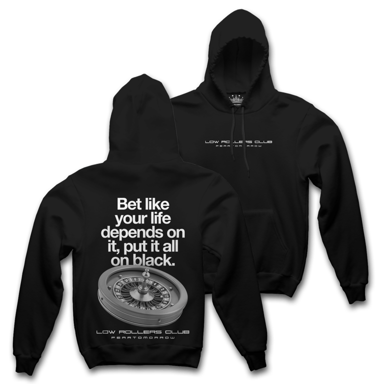 LRC X FT - ROULETTE HEAVYWEIGHT HOODIE - BLACK/WHOTE