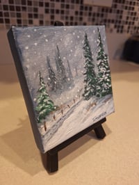 Image 2 of "Snowy Pines" Miniature Painting