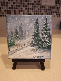 Image 1 of "Snowy Pines" Miniature Painting