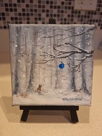 Image 1 of "Christmas Woods" Miniature Painting