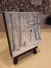 Image 2 of "Christmas Woods" Miniature Painting