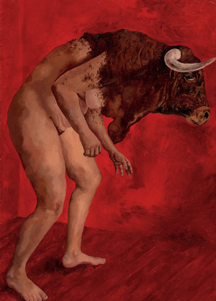 Image of Oil Painting - 'Minotaur'
