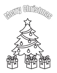 Merry Christmas Coloring Page