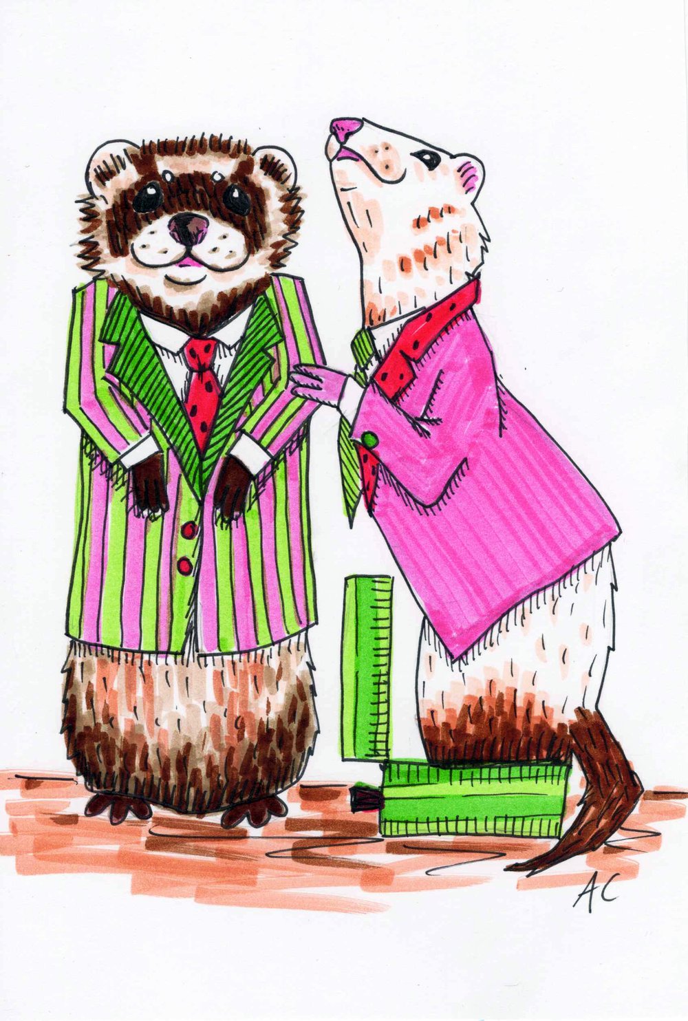 Image of Ferrets in Suits Original 