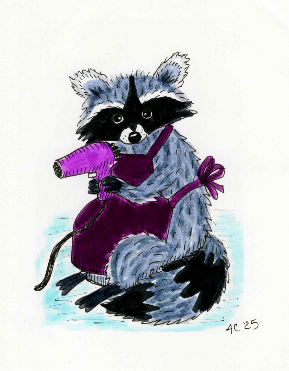 Image of Raccoon Hair Dresser Original